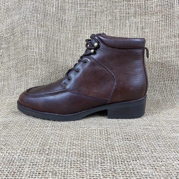 Vintage Lacers Boots Booties Oxfords Brown Leather Ankle Danexx Size 7.5 M - Picture 4 of 11